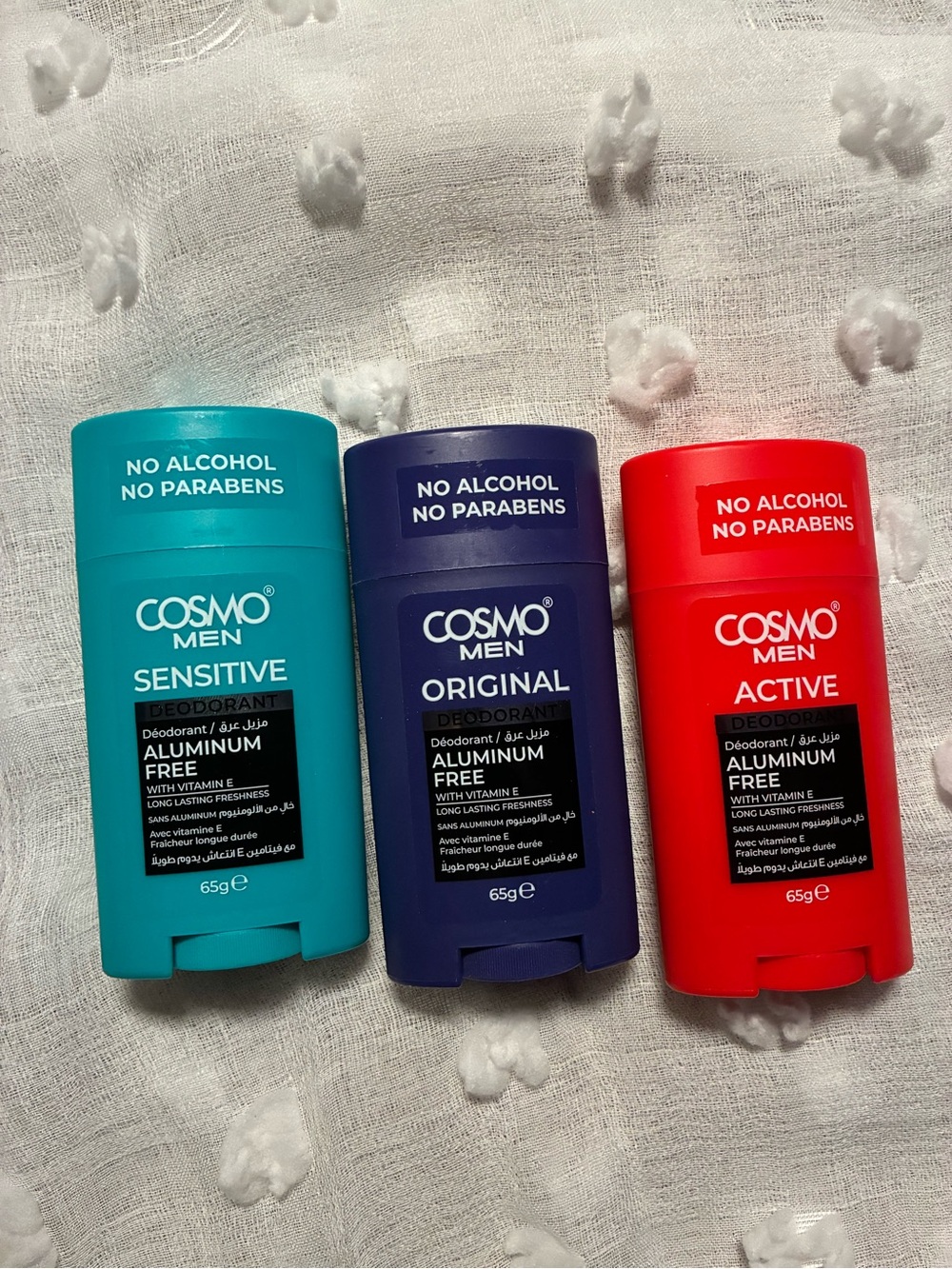 Cosmo Men Deodorant Trio - Sensitive, Original, Active